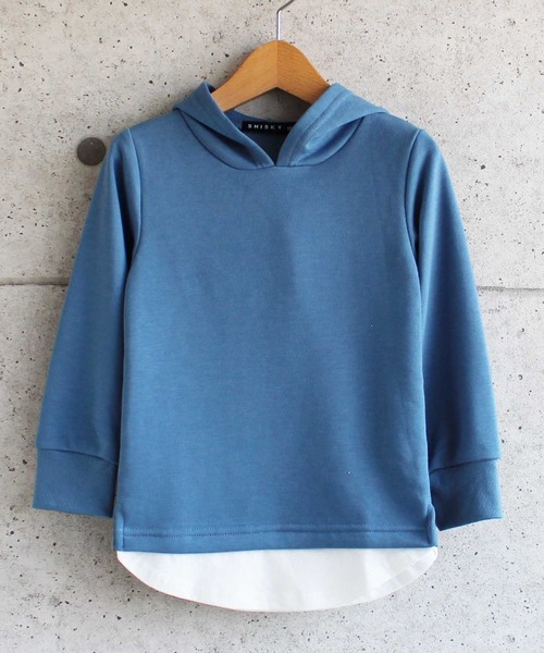 THE CASUAL(カジュアル)の「無地フェイクレイヤードプルオーバーパーカー キッズ(パーカー・キッズ・ブラック/ベージュ/ネイビー/カーキ/ブルー/ミント/モカ/オートミール/杢グレー/チャコール・120cm/130cm/140cm/150cm/160cm/110cm)」の10枚目の写真