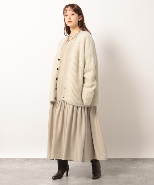 BABYLONE（バビロン）の「BABYLONE / ソフトドビーマキシワンピース【手洗い可】（ワンピース・レディース・ブラック/ベージュ・フリー）」の11枚目の写真