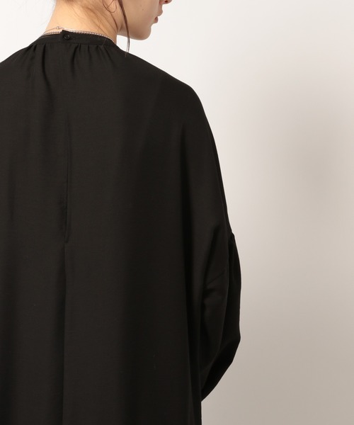 BABYLONE（バビロン）の「BABYLONE / ソフトドビーマキシワンピース【手洗い可】（ワンピース・レディース・ブラック/ベージュ・フリー）」の16枚目の写真