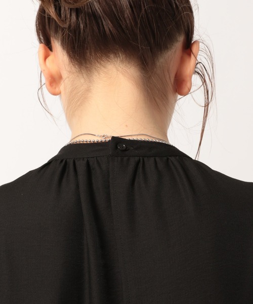 BABYLONE（バビロン）の「BABYLONE / ソフトドビーマキシワンピース【手洗い可】（ワンピース・レディース・ブラック/ベージュ・フリー）」の17枚目の写真