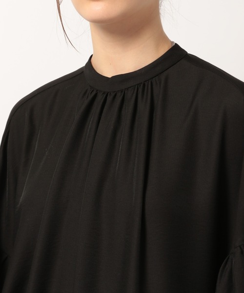 BABYLONE（バビロン）の「BABYLONE / ソフトドビーマキシワンピース【手洗い可】（ワンピース・レディース・ブラック/ベージュ・フリー）」の18枚目の写真