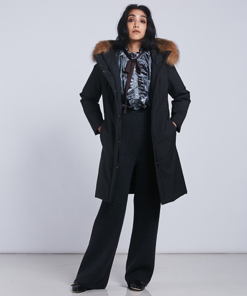 Sov.（ソブ）の「ラクーンファーコート（その他アウター・レディース・ベージュ/チャコール・36/38）」の5枚目の写真