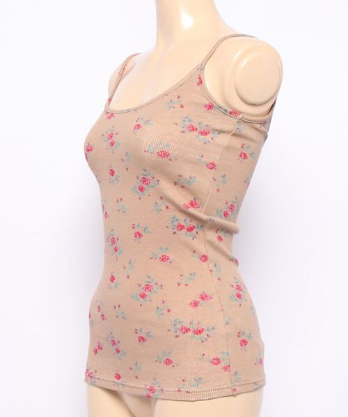 HOLIDAY（ホリデイ）の「【直営店限定】 SUPER RIB CAMISOLE (FLOWER) スーパーリブキャミソール (フラワー)（キャミソール・レディース・ベージュ・ONE SIZE）」の2枚目の写真
