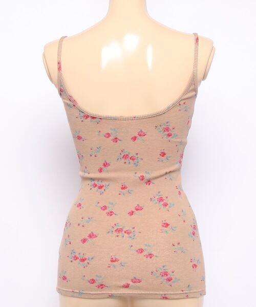 HOLIDAY（ホリデイ）の「【直営店限定】 SUPER RIB CAMISOLE (FLOWER) スーパーリブキャミソール (フラワー)（キャミソール・レディース・ベージュ・ONE SIZE）」の3枚目の写真