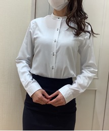 TOKYO SHIRTS | 形態安定ノーアイロン スタンドカラー衿 長袖ビジネスワイシャツ(ビジネスシャツ)