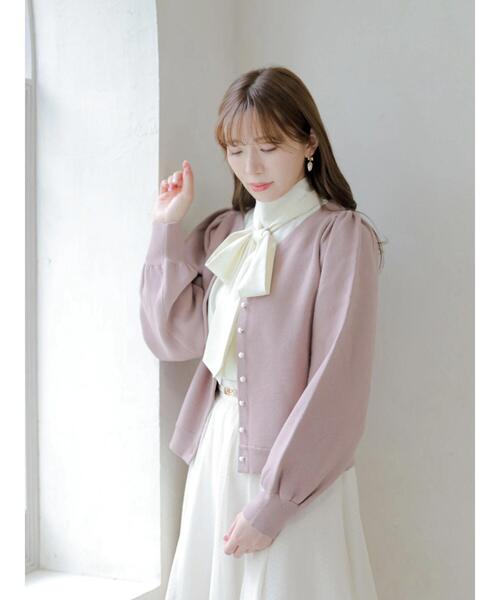 Areeam（アリーム）の「大人のためのリボンブラウス（Tシャツ/カットソー・レディース・ベージュ/アイボリー・FREE）」の4枚目の写真