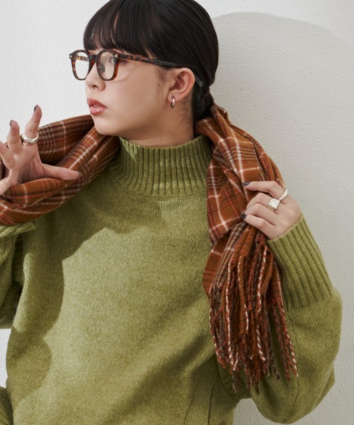 Aunt Marie's（アントマリーズ）の「チェック柄ストール（ストール/ショール・レディース・イエロー/ブラウン/グリーン・FREE）」の16枚目の写真