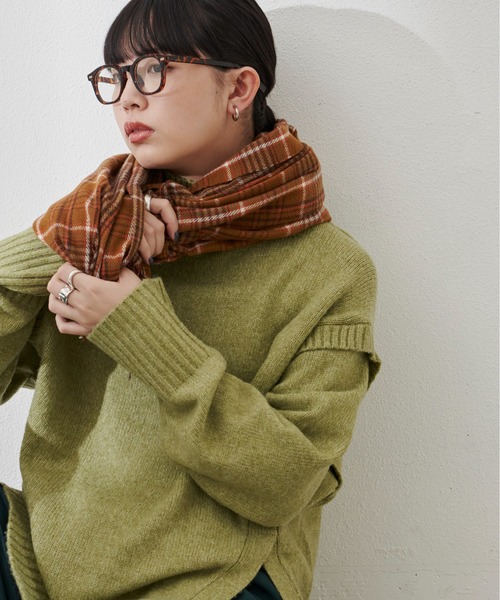 Aunt Marie's（アントマリーズ）の「チェック柄ストール（ストール/ショール・レディース・イエロー/ブラウン/グリーン・FREE）」の17枚目の写真