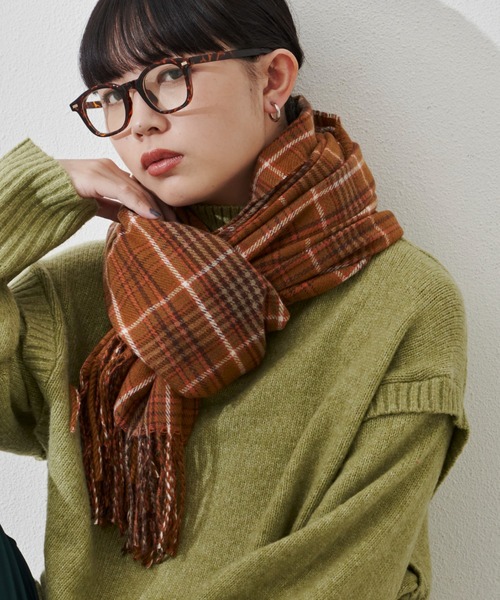 Aunt Marie's（アントマリーズ）の「チェック柄ストール（ストール/ショール・レディース・イエロー/ブラウン/グリーン・FREE）」の18枚目の写真
