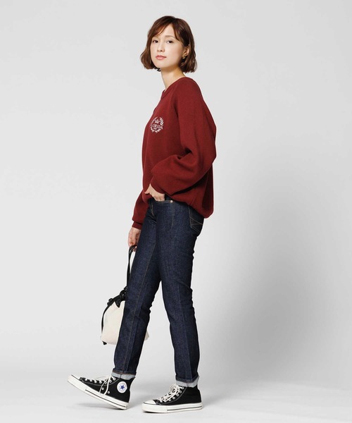 SOMETHING(サムシング)の「SOMETHING(サムシング)「HANA」 テーパードパンツ(デニムパンツ・レディース・ノンウォッシュ・26inch/25inch/30inch/29inch/28inch/27inch)」の18枚目の写真