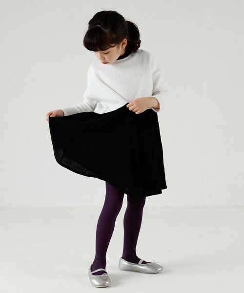 D.fesense（ディーフェセンス）の「衿フリルドッキングワンピ（ワンピース・キッズ・ブラック/ネイビー・90cm/110cm/100cm/80ｃｍ）」の6枚目の写真