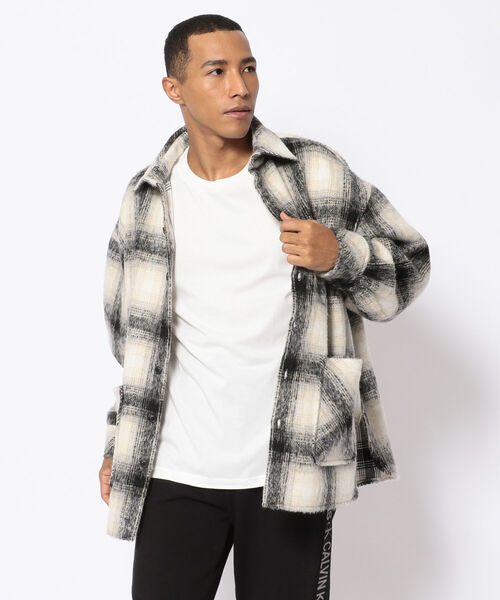 LUSOR(ルーソル)の「LUSOR(ルーソル)BIG CHECK SH ビッグチェックシャツ(シャツ/ブラウス・メンズ・ネイビー/オレンジ/ブラック/グリーン・FREE)」の2枚目の写真