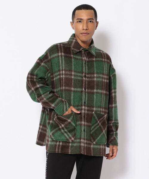 LUSOR(ルーソル)の「LUSOR(ルーソル)BIG CHECK SH ビッグチェックシャツ(シャツ/ブラウス・メンズ・ネイビー/オレンジ/ブラック/グリーン・FREE)」の5枚目の写真