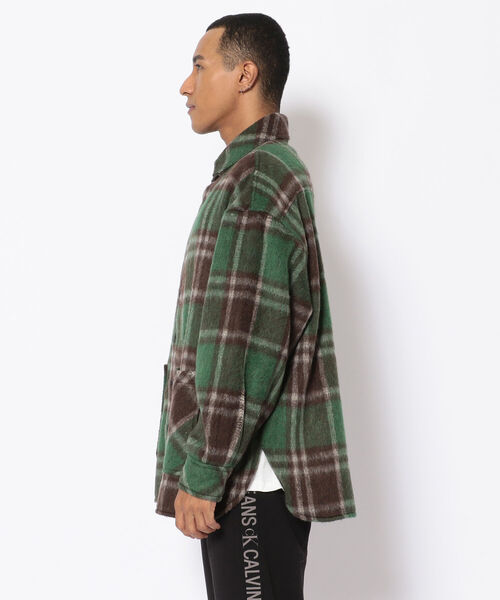 LUSOR(ルーソル)の「LUSOR(ルーソル)BIG CHECK SH ビッグチェックシャツ(シャツ/ブラウス・メンズ・ネイビー/オレンジ/ブラック/グリーン・FREE)」の6枚目の写真