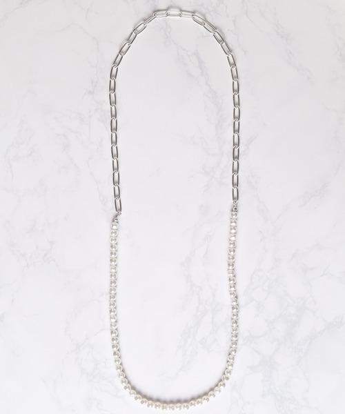 Mag.（マグ）の「【カラーアクリルパール】コンビネックレス（ネックレス・メンズ・ホワイト/ブラック/グレー・FREE）」の4枚目の写真