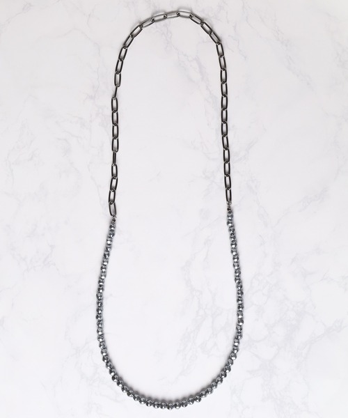 Mag.（マグ）の「【カラーアクリルパール】コンビネックレス（ネックレス・メンズ・ホワイト/ブラック/グレー・FREE）」の7枚目の写真