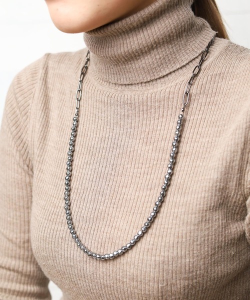 Mag.（マグ）の「【カラーアクリルパール】コンビネックレス（ネックレス・メンズ・ホワイト/ブラック/グレー・FREE）」の8枚目の写真