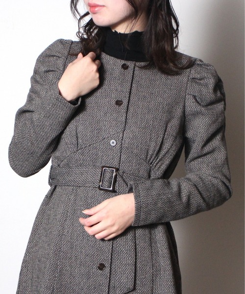 NOMAE（ノーマエ）の「【NOMAE】ツイードフロントボタンワンピース