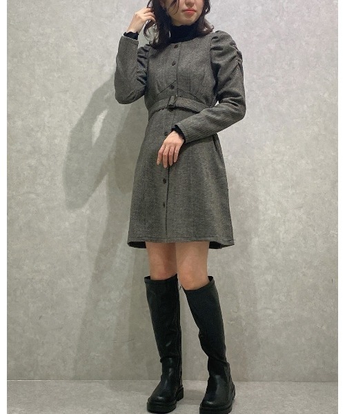 NOMAE（ノーマエ）の「【NOMAE】ツイードフロントボタンワンピース