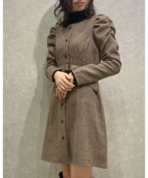 NOMAE（ノーマエ）の「【NOMAE】ツイードフロントボタンワンピース