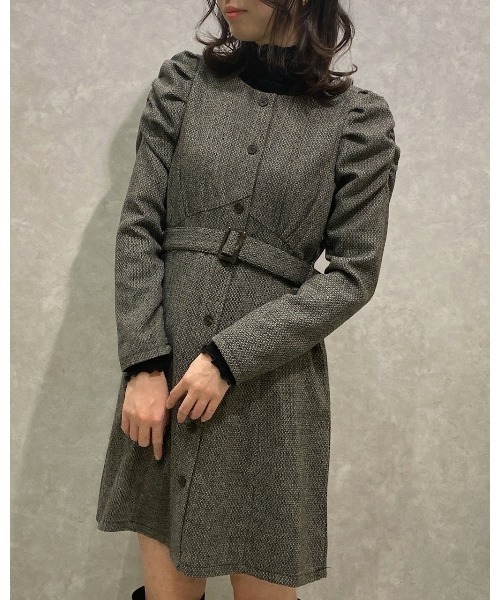 NOMAE（ノーマエ）の「【NOMAE】ツイードフロントボタンワンピース