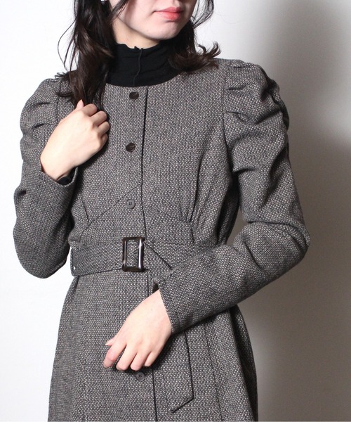 NOMAE（ノーマエ）の「【NOMAE】ツイードフロントボタンワンピース（ワンピース・レディース・ブラック/ライトブラウン/レッド・FREE）」の22枚目の写真