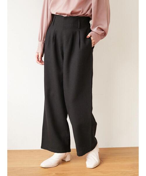 Green　Parks（グリーンパークス）の「洗えるツイードパンツ＊（その他パンツ・レディース・ブラック/イエロー・M/L）」の22枚目の写真