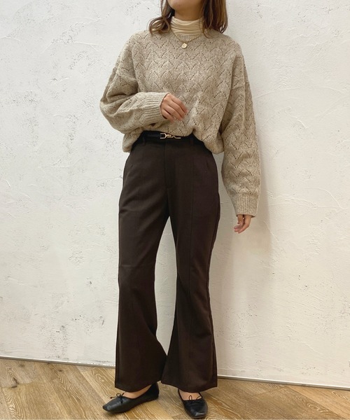 apres jour（アプレジュール）の「透かし編みニット【ZOZOTOWN限定アイテム】（ニット/セーター・レディース・イエロー/アイボリー/ライトベージュ・X-LARGE/フリー）」の20枚目の写真