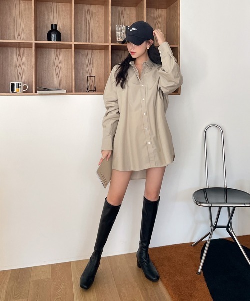 chuu（チュー）の「CHUU トイオーバーフィットshirts（シャツ/ブラウス・レディース・ホワイト/ベージュ・FREE）」の16枚目の写真