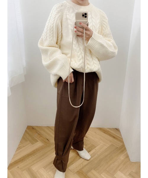 JUMELLE（ジュメロ）の「アジャストパンツ（スラックス・レディース・カーキ/ピンク・SMALL/MEDIUM）」の19枚目の写真