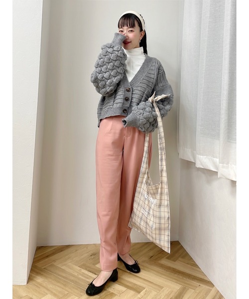 JUMELLE（ジュメロ）の「アジャストパンツ（スラックス・レディース・カーキ/ピンク・SMALL/MEDIUM）」の3枚目の写真