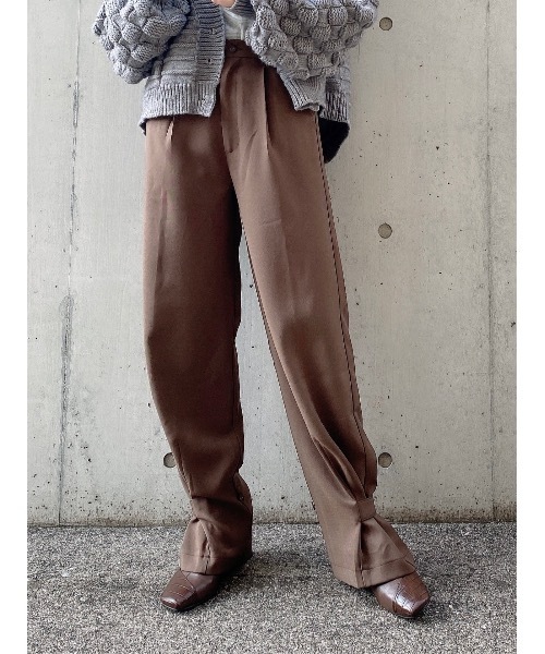 JUMELLE（ジュメロ）の「アジャストパンツ（スラックス・レディース・カーキ/ピンク・SMALL/MEDIUM）」の7枚目の写真