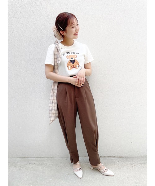 JUMELLE（ジュメロ）の「アジャストパンツ（スラックス・レディース・カーキ/ピンク・SMALL/MEDIUM）」の12枚目の写真