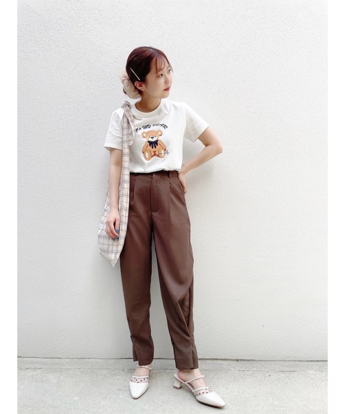 JUMELLE（ジュメロ）の「アジャストパンツ（スラックス・レディース・カーキ/ピンク・SMALL/MEDIUM）」の10枚目の写真