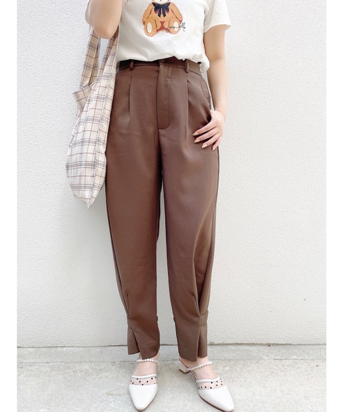 JUMELLE（ジュメロ）の「アジャストパンツ（スラックス・レディース・カーキ/ピンク・SMALL/MEDIUM）」の15枚目の写真