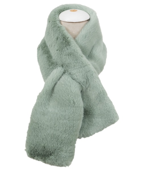 PUNYUS（プニュズ）の「フェイクファーマフラー（マフラー・レディース・ブラック/ライトピンク/グリーン/オレンジ/ブルー・FREE）」の3枚目の写真