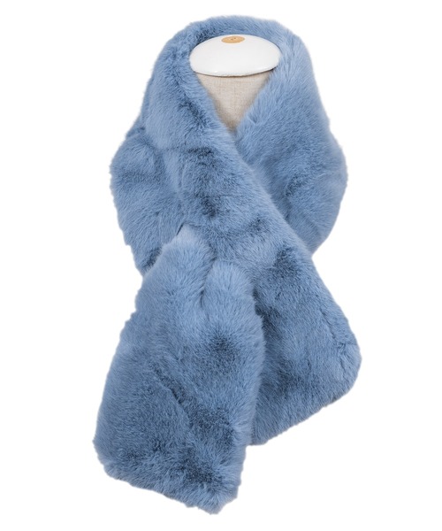 PUNYUS（プニュズ）の「フェイクファーマフラー（マフラー・レディース・ブラック/ライトピンク/グリーン/オレンジ/ブルー・FREE）」の6枚目の写真