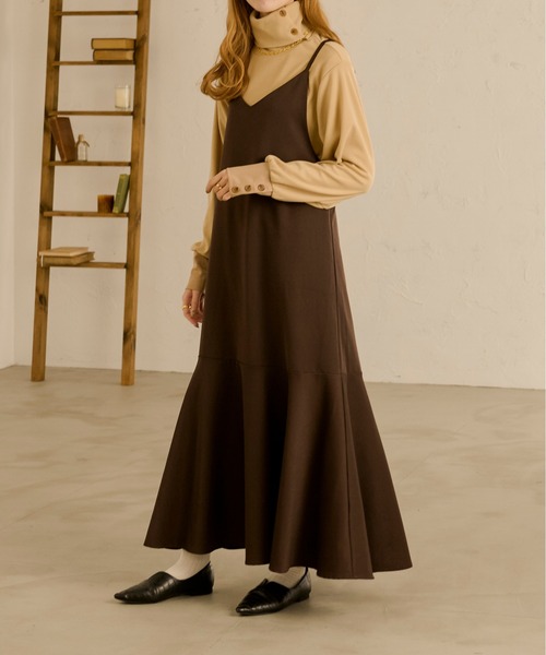 Ambre Neige(アンブルネージュ)の「テレコボタンタートルネック/【WEB/EC限定商品】(Tシャツ/カットソー・レディース・ダークブラウン/アイボリー/ライトベージュ・FREE)」の9枚目の写真