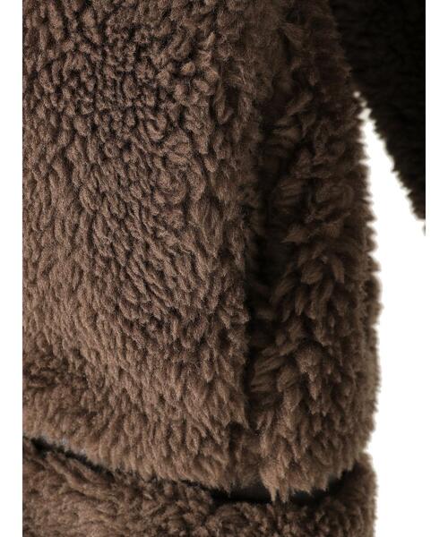 earth music&ecology(アースミュージックアンドエコロジー)の「フライトボアジャケット*(その他アウター・レディース・ブラウン/アイボリー・FREE)」の14枚目の写真