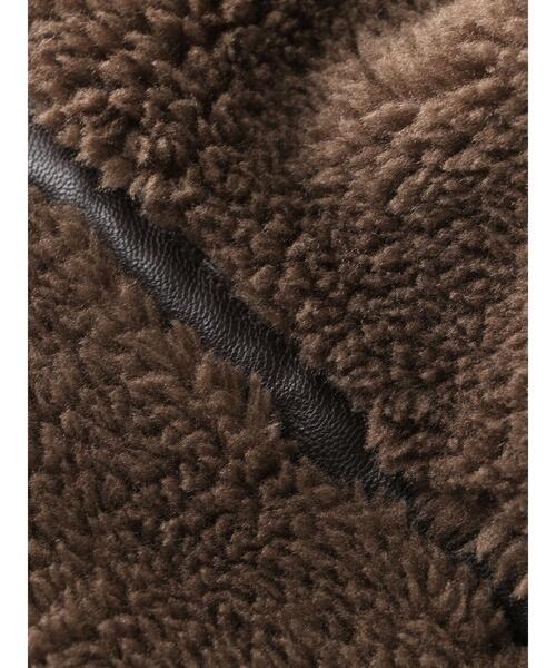 earth music&ecology(アースミュージックアンドエコロジー)の「フライトボアジャケット*(その他アウター・レディース・ブラウン/アイボリー・FREE)」の16枚目の写真