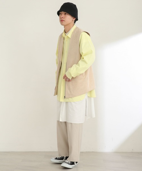 SENSE OF PLACE by URBAN RESEARCH（センスオブプレイスバイアーバンリサーチ）の「エコスエードジップベスト（ベスト・メンズ・ブラック/ベージュ/オレンジ・MEDIUM/LARGE）」の19枚目の写真