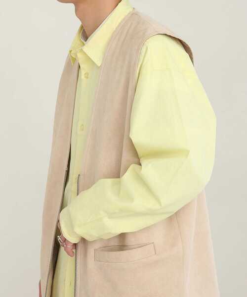 SENSE OF PLACE by URBAN RESEARCH（センスオブプレイスバイアーバンリサーチ）の「エコスエードジップベスト（ベスト・メンズ・ブラック/ベージュ/オレンジ・MEDIUM/LARGE）」の17枚目の写真