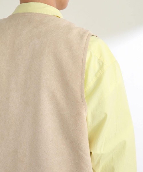 SENSE OF PLACE by URBAN RESEARCH（センスオブプレイスバイアーバンリサーチ）の「エコスエードジップベスト（ベスト・メンズ・ブラック/ベージュ/オレンジ・MEDIUM/LARGE）」の15枚目の写真