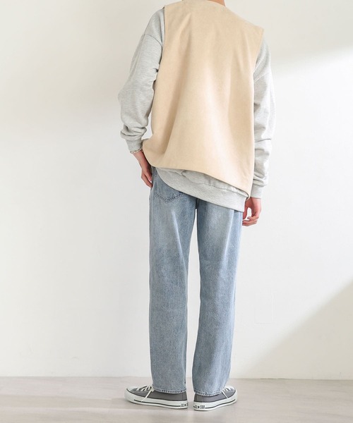 SENSE OF PLACE by URBAN RESEARCH（センスオブプレイスバイアーバンリサーチ）の「エコスエードジップベスト（ベスト・メンズ・ブラック/ベージュ/オレンジ・MEDIUM/LARGE）」の13枚目の写真