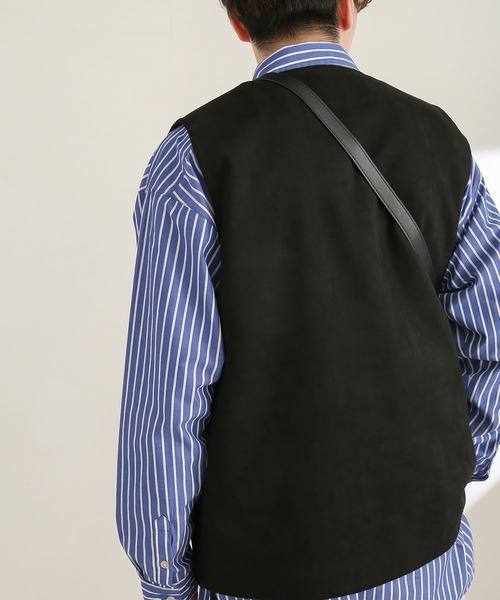 SENSE OF PLACE by URBAN RESEARCH（センスオブプレイスバイアーバンリサーチ）の「エコスエードジップベスト（ベスト・メンズ・ブラック/ベージュ/オレンジ・MEDIUM/LARGE）」の9枚目の写真