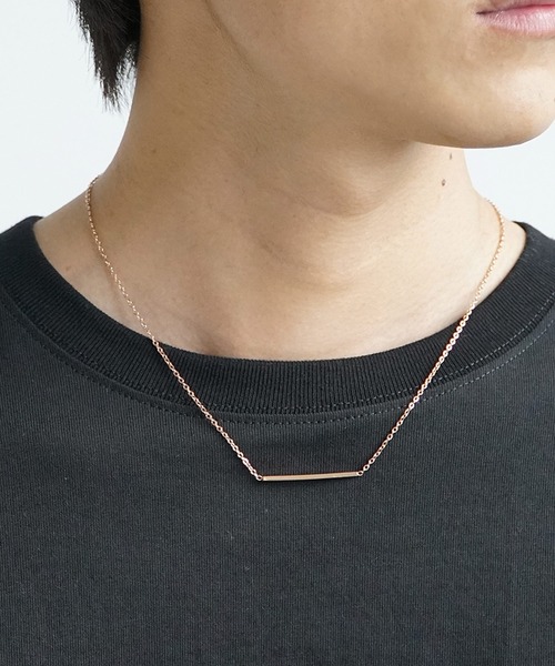 MinoriTY（マイノリティ）の「【Brodiaea】スティックブリッジスチールネックレス（ネックレス・メンズ・ピンクゴールド/シルバー/ゴールド・45cm）」の3枚目の写真