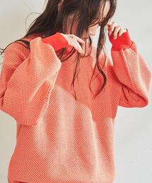 coen | シャンブレー柄編みニット(ニット/セーター)