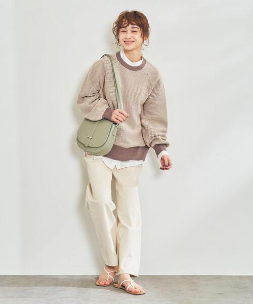 coen（コーエン）の「シャンブレー柄編みニット（ニット/セーター・レディース・ベージュ/グレー/レッド・MEDIUM/LARGE）」の7枚目の写真