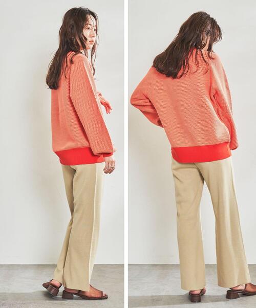 coen（コーエン）の「シャンブレー柄編みニット（ニット/セーター・レディース・ベージュ/グレー/レッド・MEDIUM/LARGE）」の6枚目の写真