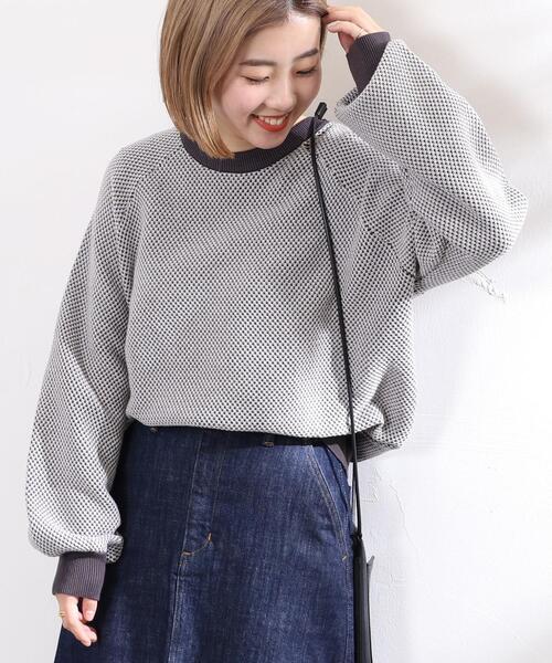 coen（コーエン）の「シャンブレー柄編みニット（ニット/セーター・レディース・ベージュ/グレー/レッド・MEDIUM/LARGE）」の17枚目の写真